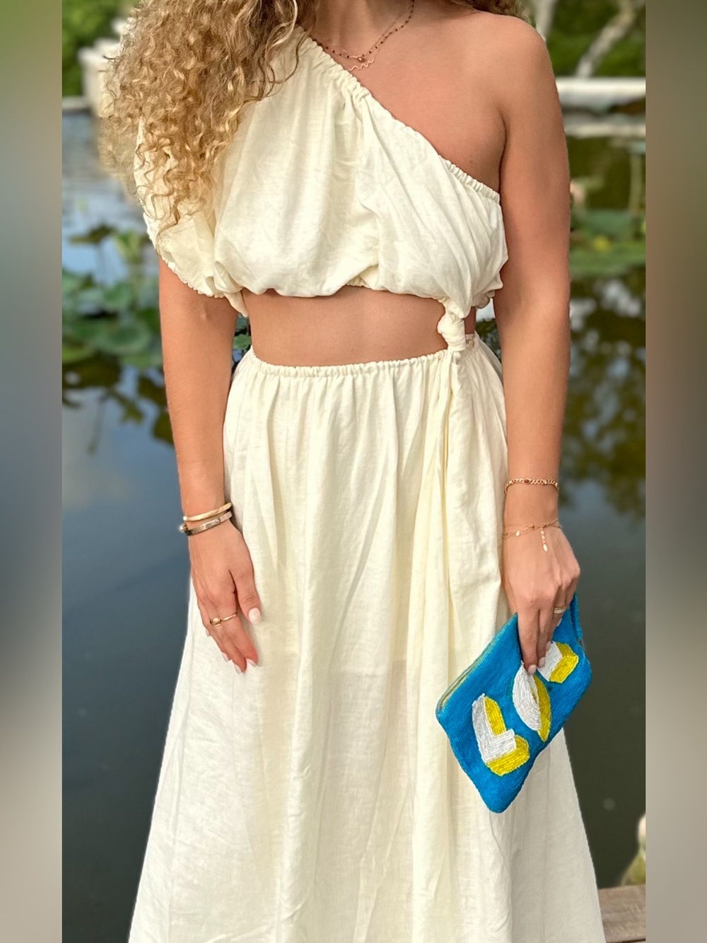 Farm Rio One-Shoulder Dress - Picture 1 of 4